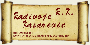 Radivoje Kašarević vizit kartica